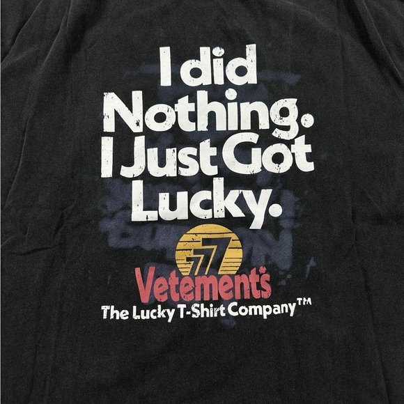 Vetements I Got LuckyT-Shirt Men’s Large - Picture 4 of 4